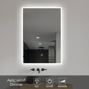 1-touch-on-off-MIRROR-led-1005T. καθρέπτες, καθρέπτες μπάνιου φωτιζόμενοι LED
