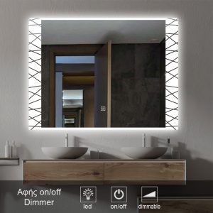 1-touch-on-off-MIRROR-led-1010T. καθρέπτες, καθρέπτες μπάνιου φωτιζόμενοι LED