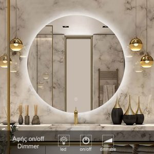 καθρέπτες, καθρέπτες μπάνιου φωτιζόμενοι LED, 1-touch-on-off-MIRROR-led-2001S