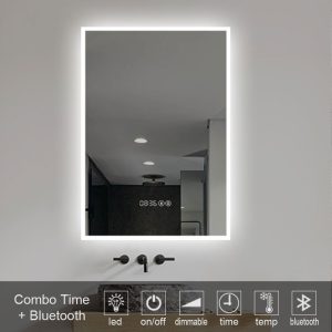 3-Combo-Time-BLUETOOTH-MIRROR-led-1005T. καθρέπτες, καθρέπτες μπάνιου φωτιζόμενοι LED