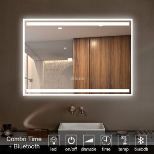 3-Combo-Time-BLUETOOTH-MIRROR-led-1006T. καθρέπτες, καθρέπτες μπάνιου φωτιζόμενοι LED