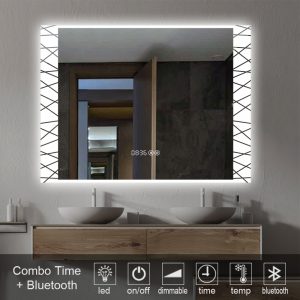 3-Combo-Time-BLUETOOTH-MIRROR-led-1010T. καθρέπτες, καθρέπτες μπάνιου φωτιζόμενοι LED