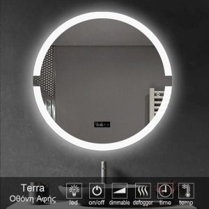 6-terra-ANTIFOG-MIRROR-led-2004S. καθρέπτες, καθρέπτες μπάνιου φωτιζόμενοι LED