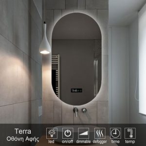 καθρέπτες, καθρέπτες μπάνιου φωτιζόμενοι LED, 6-terra-ANTIFOG-MIRROR-led-3001SG