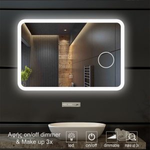 2-TOUCH-MAKE-UP-MIRROR-led-3005SG. καθρέπτες, καθρέπτες μπάνιου φωτιζόμενοι LED