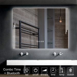 3-Combo-Time-BLUETOOTH-MIRROR-led-1011T. καθρέπτες, καθρέπτες μπάνιου φωτιζόμενοι LED
