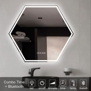 3-Combo-Time-BLUETOOTH-MIRROR-led-1013T. καθρέπτες, καθρέπτες μπάνιου φωτιζόμενοι LED