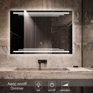 1-touch-on-off-MIRROR-led-1014T. καθρέπτες, καθρέπτες μπάνιου φωτιζόμενοι LED