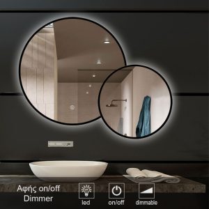 1-touch-on-off-MIRROR-led-4001DB. καθρέπτες, καθρέπτες μπάνιου φωτιζόμενοι LED