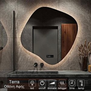 6-terra-ANTIFOG-MIRROR-LED-9001PTR. καθρέπτες, καθρέπτες μπάνιου φωτιζόμενοι LED