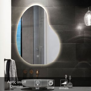 καθρέπτες, καθρέπτες μπάνιου φωτιζόμενοι LED, touch-on-off-MIRROR-LED-9007AS